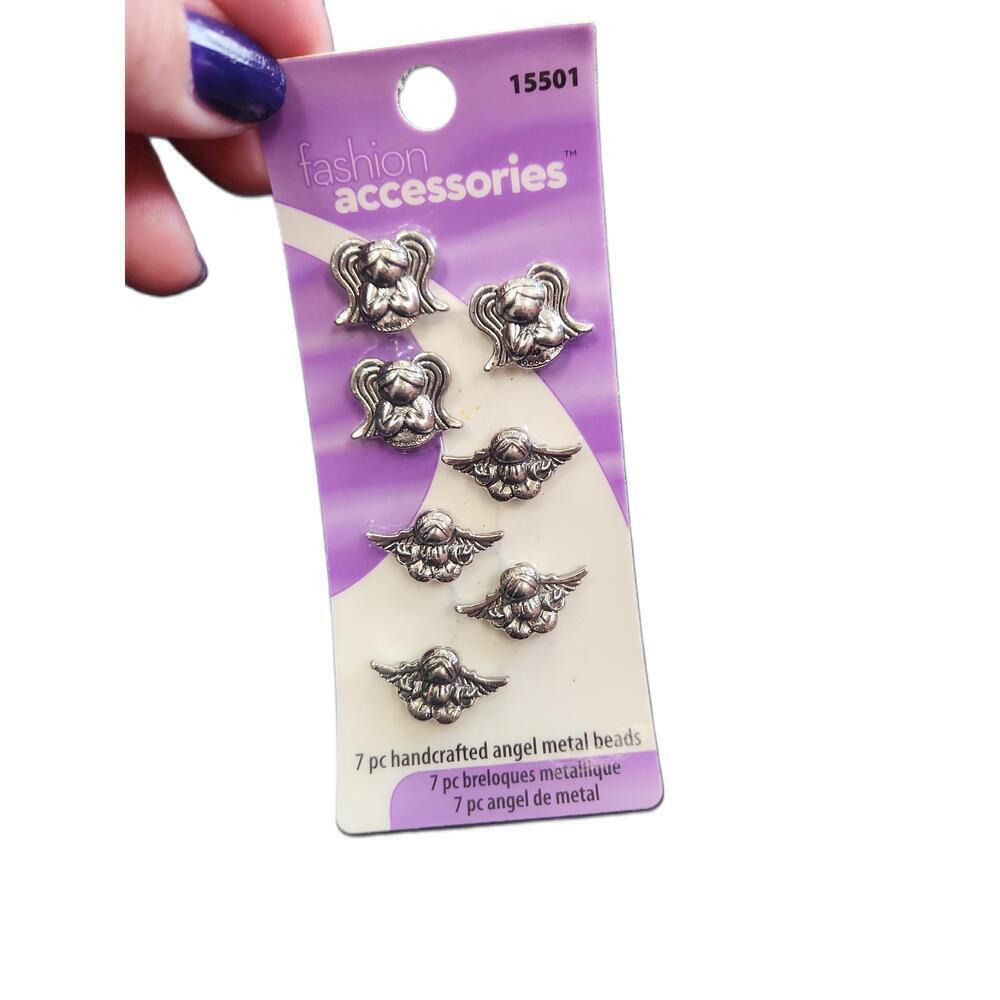 Fashion Accessories Silver Metal Angel Wing Beads